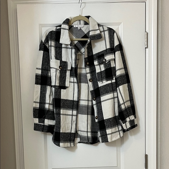 HYFVE Black and White Plaid Jacket - Picture 1 of 10